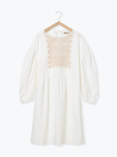 Samansa Mos2「【WEB限定】胸元レース貼りチュニック」|シャツ・ブラウス|