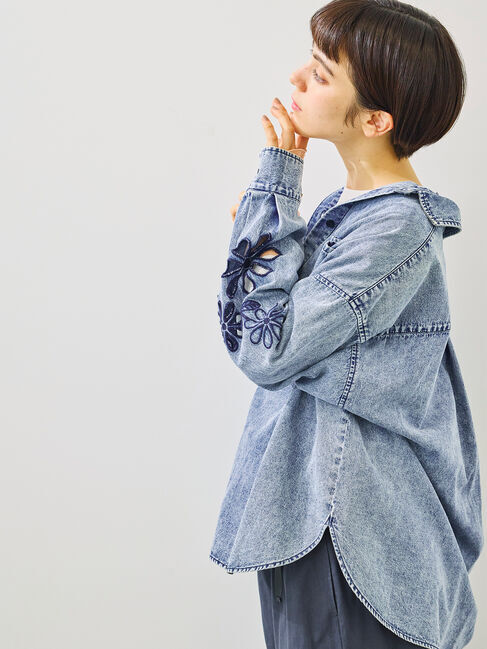 SM2「くり抜きフラワー刺繍シャツ」|シャツ・ブラウス|