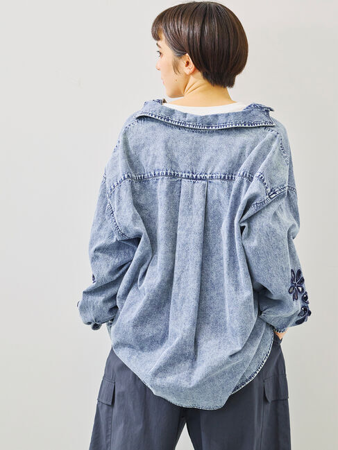 SM2「くり抜きフラワー刺繍シャツ」|シャツ・ブラウス|