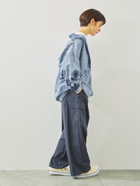 SM2「くり抜きフラワー刺繍シャツ」|シャツ・ブラウス|