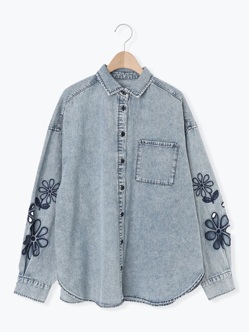 SM2「くり抜きフラワー刺繍シャツ」|シャツ・ブラウス|