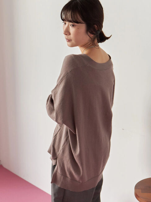 Samansa Mos2 blue「マルチスタイルVネックカーディガン」|カーディガン|