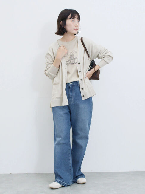 Samansa Mos2 blue「アソートプリントロンT」|Tシャツ・カットソー|