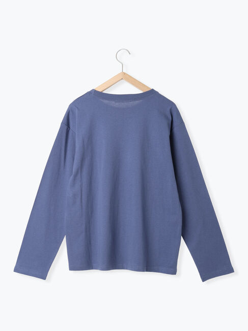 Samansa Mos2 blue「アソートプリントロンT」|Tシャツ・カットソー|