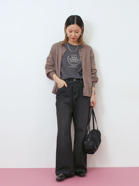 Samansa Mos2 blue「アソートプリントロンT」|Tシャツ・カットソー|