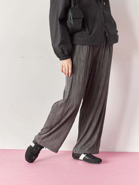 Samansa Mos2 blue「ウェーブカットパンツ」|その他|