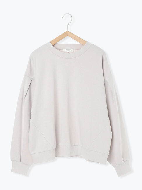 Samansa Mos2 blue「ポンチ袖タックプルオーバー」|Tシャツ・カットソー|