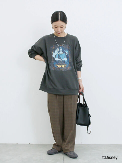 Samansa Mos2 blue「【Disney】ヴィランズ/裏毛スウェット」|Tシャツ・カットソー|