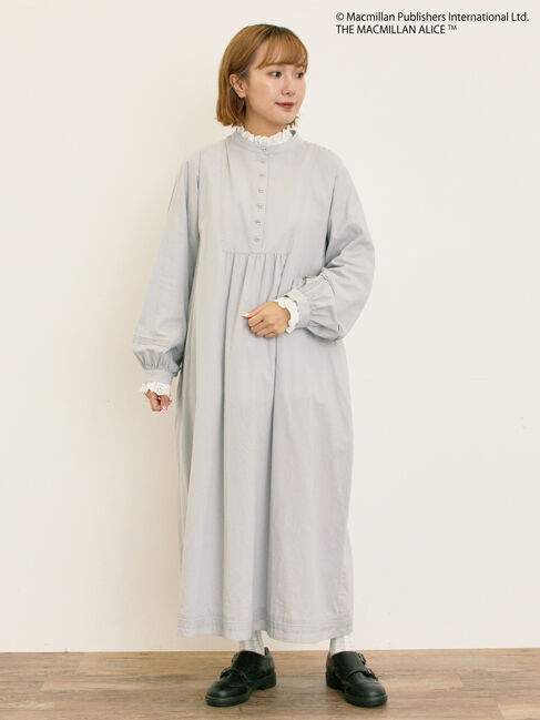 Samansa Mos2「【Alice&times;Samansa Mos2】スタンドネック裾タックワンピ」|ワンピース|