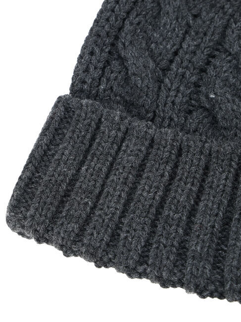 Samansa Mos2 blue「ケーブルニット帽」|その他|