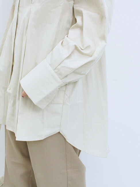 Samansa Mos2 blue「◎マットサテンタックシャツ」|シャツ・ブラウス|