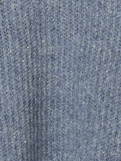 Samansa Mos2 blue「ラメニットVネックカーディガン」|カーディガン|