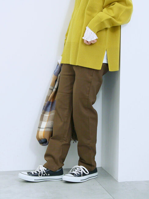 Samansa Mos2 blue「裏起毛ストレッチパンツ」|その他|