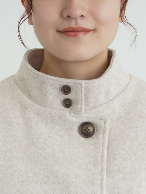 Samansa Mos2「ウールライクスタンドネックコート」|その他|