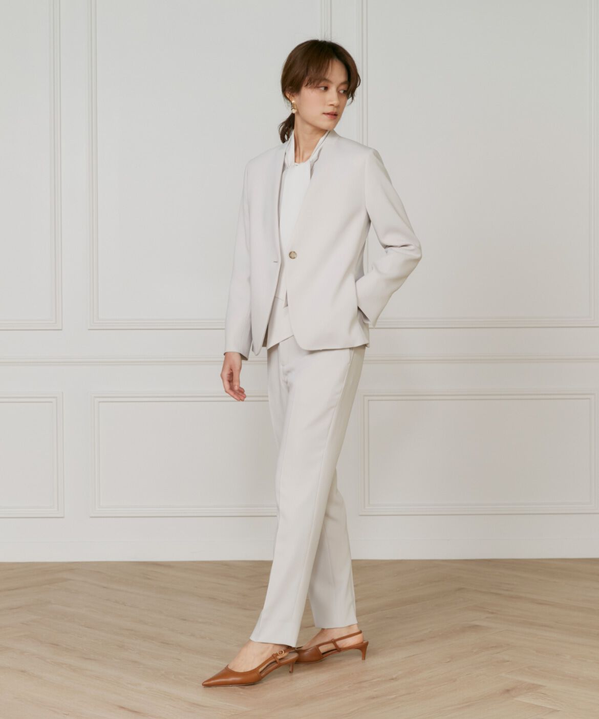 INED「テーパードパンツ」|スラックス|