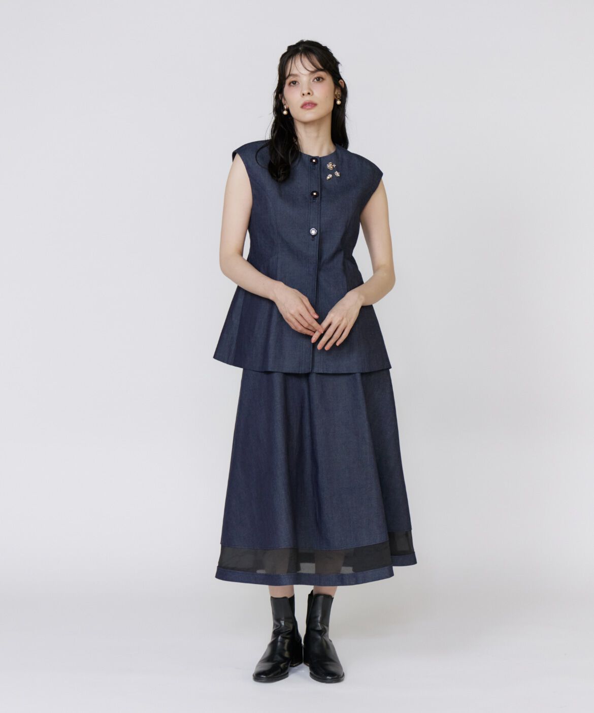 Maglie le cassetto「《美人百花9月号掲載》《ﾌﾗﾝﾄﾞﾙ45周年限定ｺﾚｸｼｮﾝ》ｼｱｰﾄ 」|ダウンベスト・ベスト|