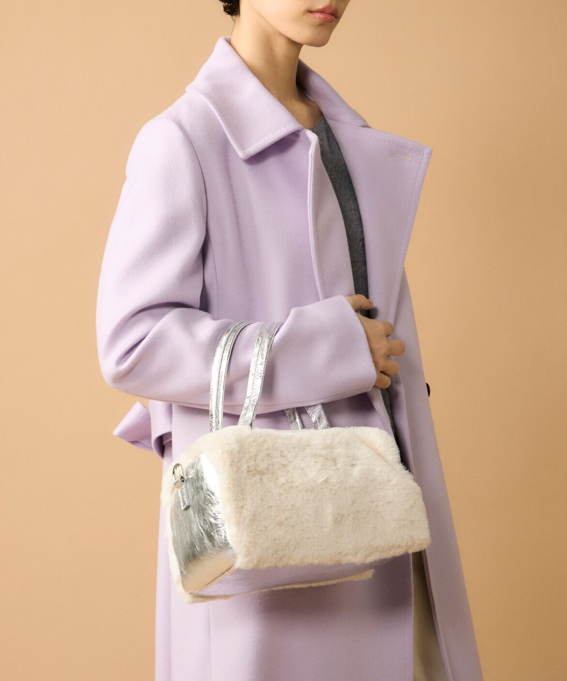 FAVORITE SUKINAMONO「ファーボストンバッグ《MARCO MASI》」|ボストンバッグ|シルバー