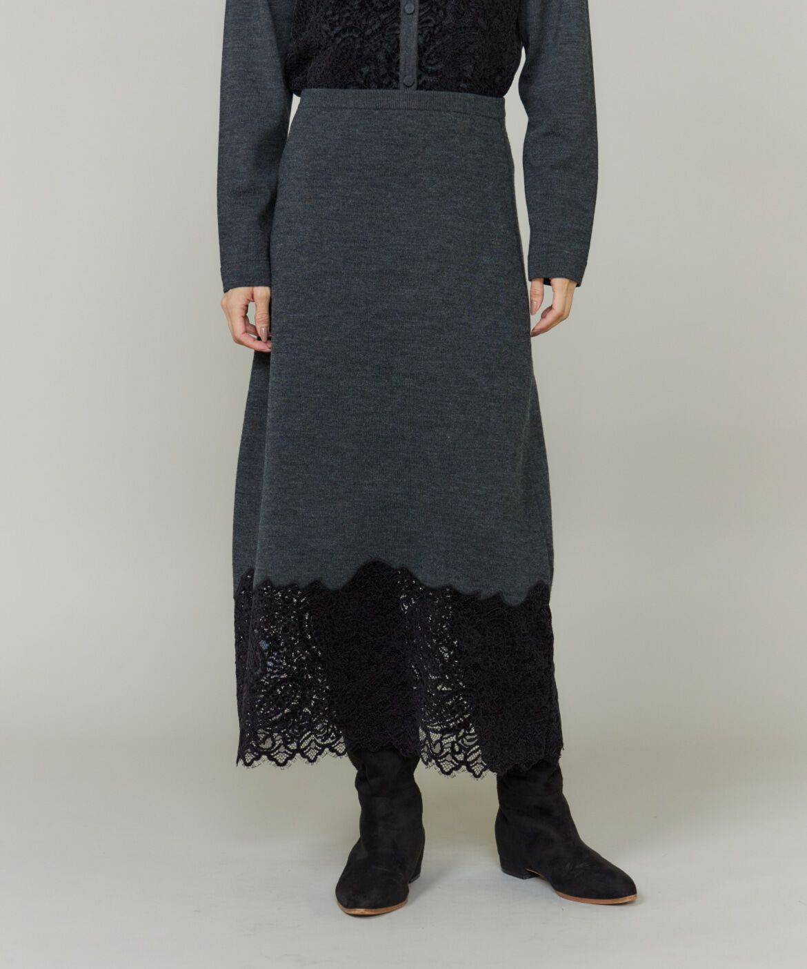 INED「レースニットスカート」|スカート|