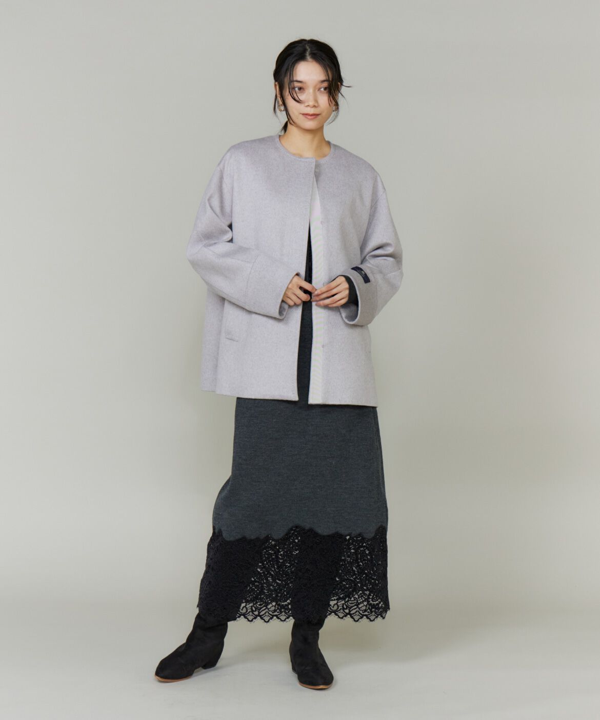 INED「レースニットスカート」|スカート|