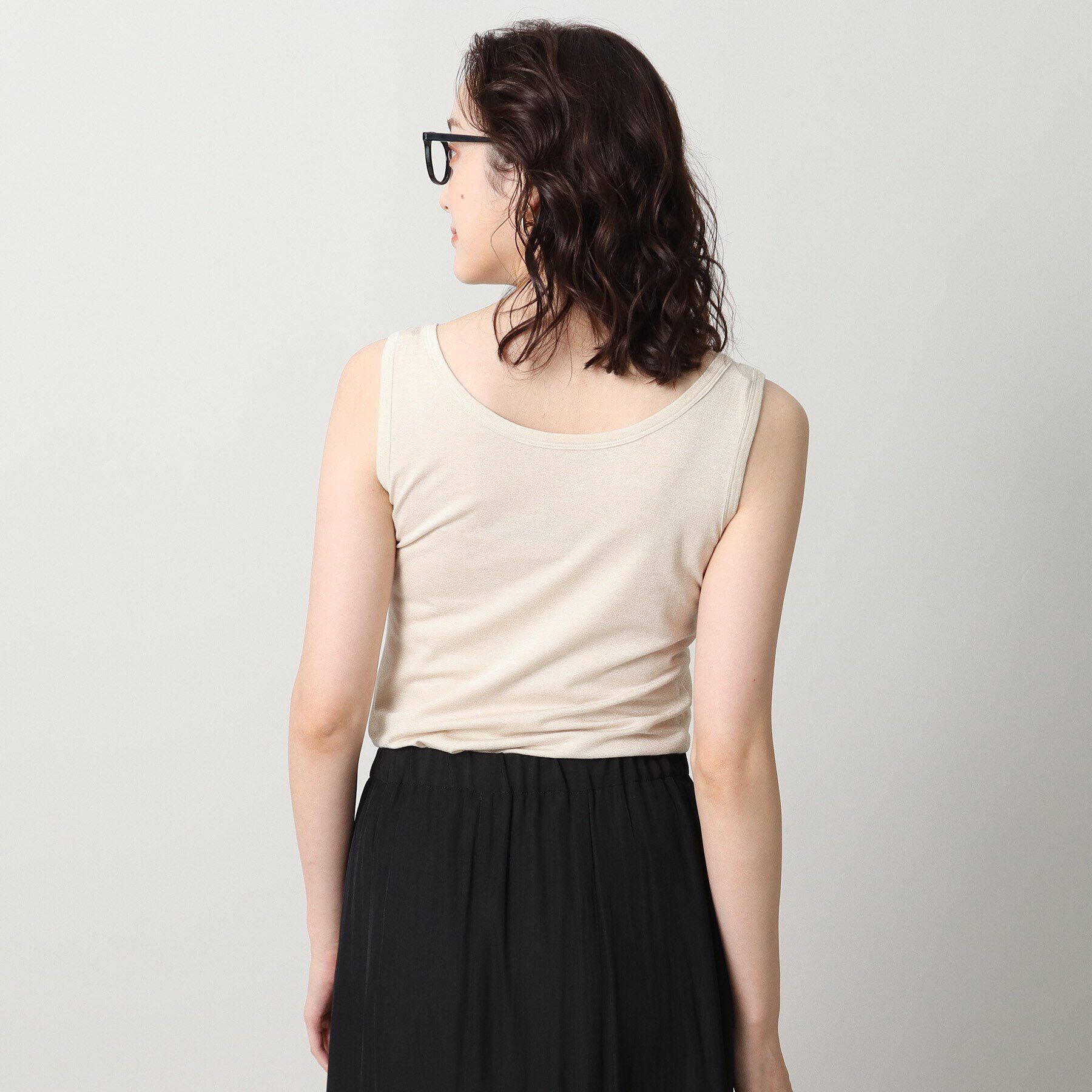 UNTITLED「リーベルラメベア天竺プルオーバファブリック」|キャミソール|