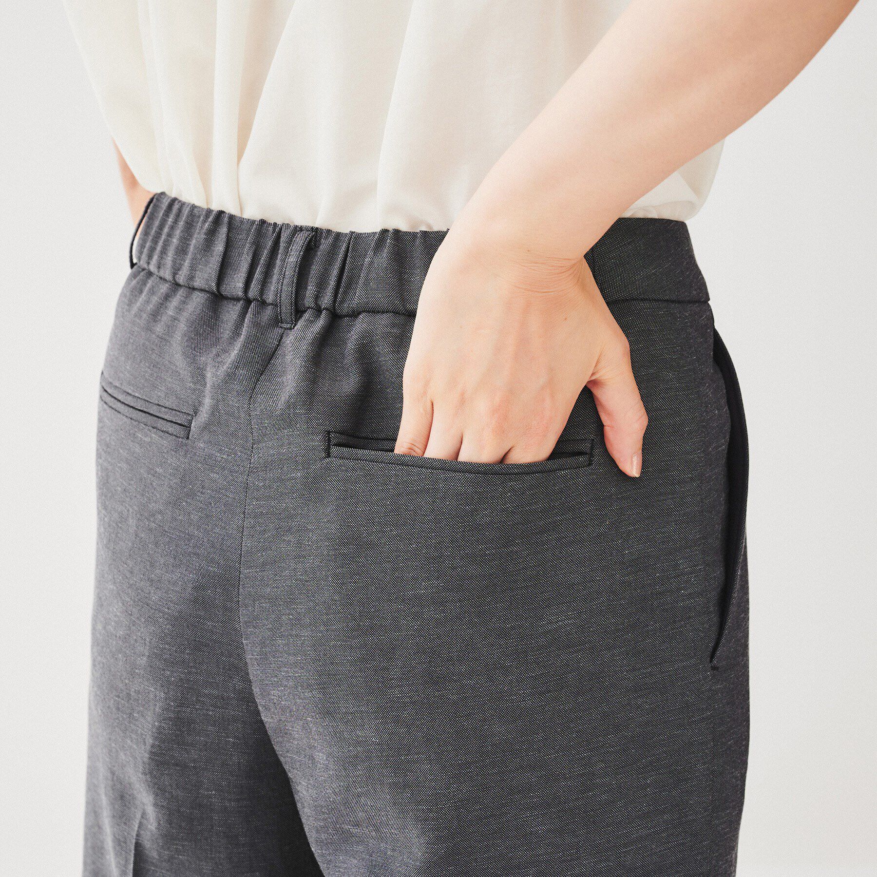 UNTITLED「【薄地／ストレッチ】ベーシックシルエット　ドライタッチワイドパンツ」|その他|