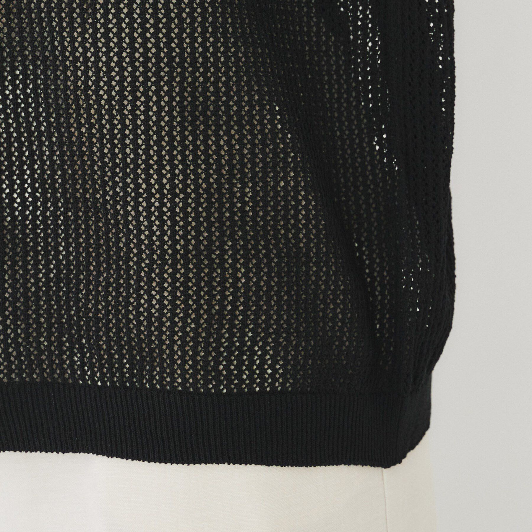 UNTITLED「【ストレッチ/程よい肌見せ】ハイゲージメッシュニット」|ニット・セーター|