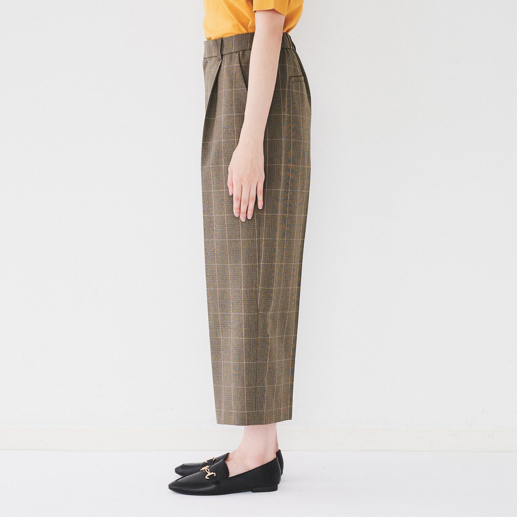 UNTITLED「【ストレッチ/後ろウエストゴム】タックワイドパンツ」|その他|