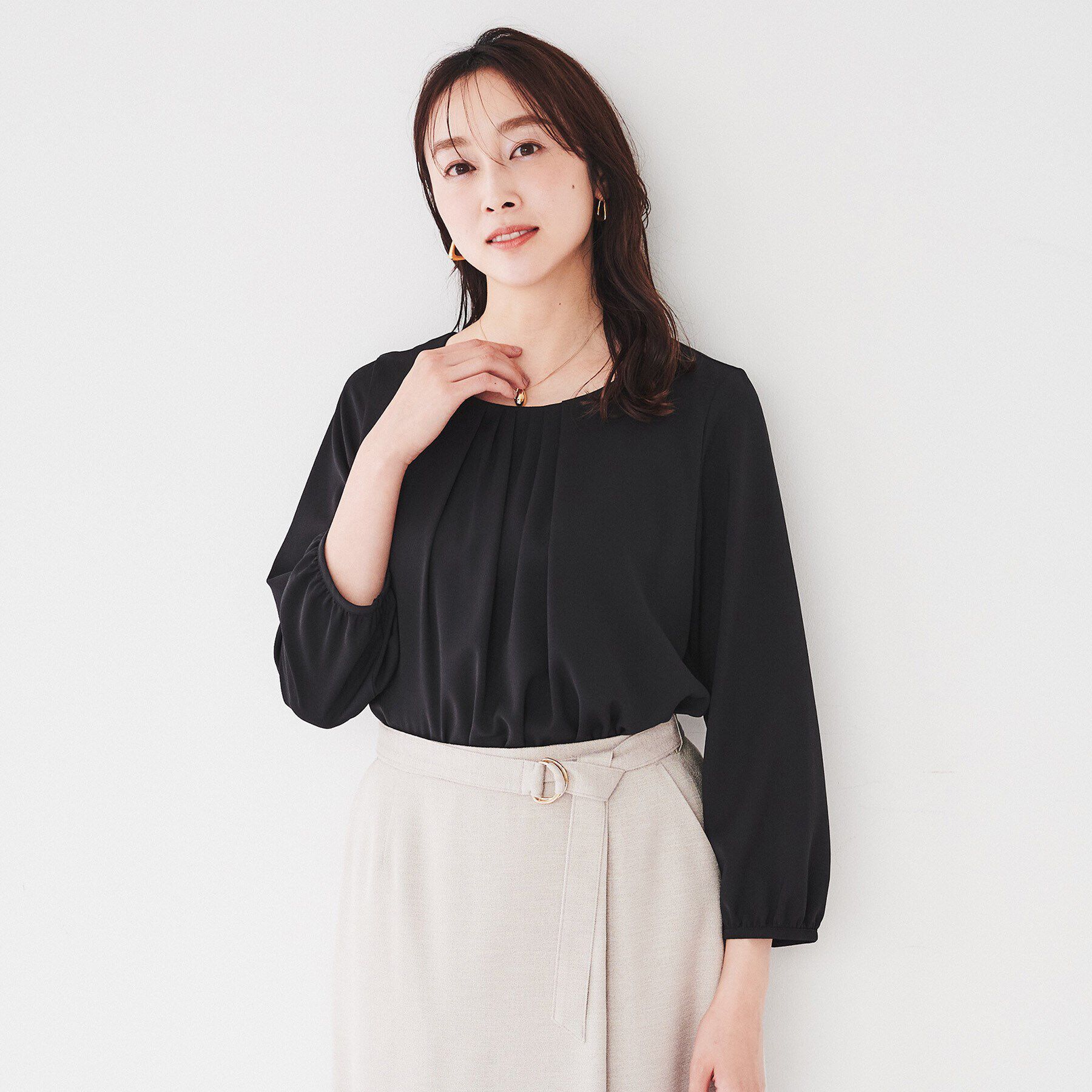 UNTITLED「【通勤スーツ/入卒/セレモニー】ドッキングインナーブラウス」|シャツ・ブラウス|