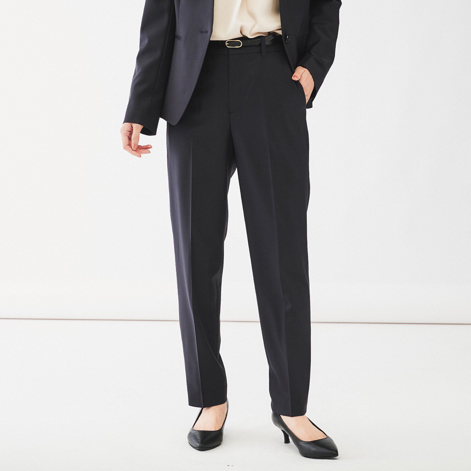 UNTITLED「【通勤スーツ/日本製】ウーステッド テーパードパンツ」|その他|