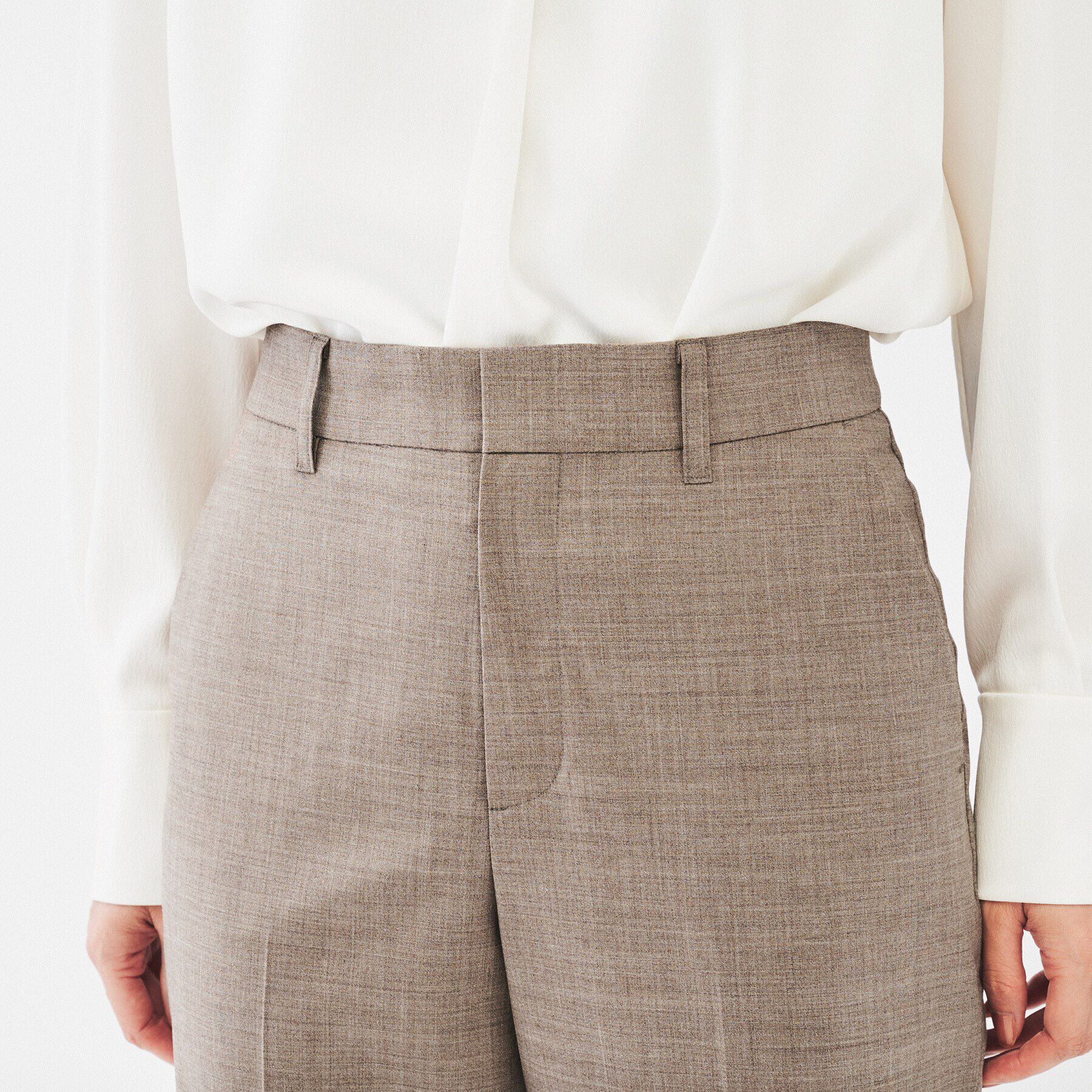 UNTITLED「【通勤スーツ/日本製】ウーステッド テーパードパンツ」|その他|