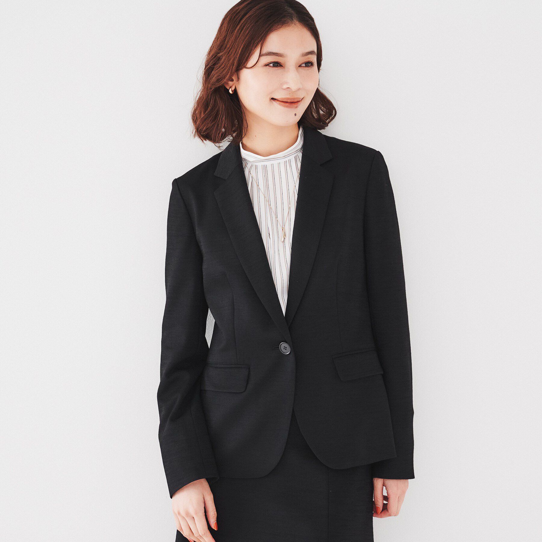 UNTITLED「【通勤スーツ】ウール混ジャージ テーラードジャケット」|テーラードジャケット|