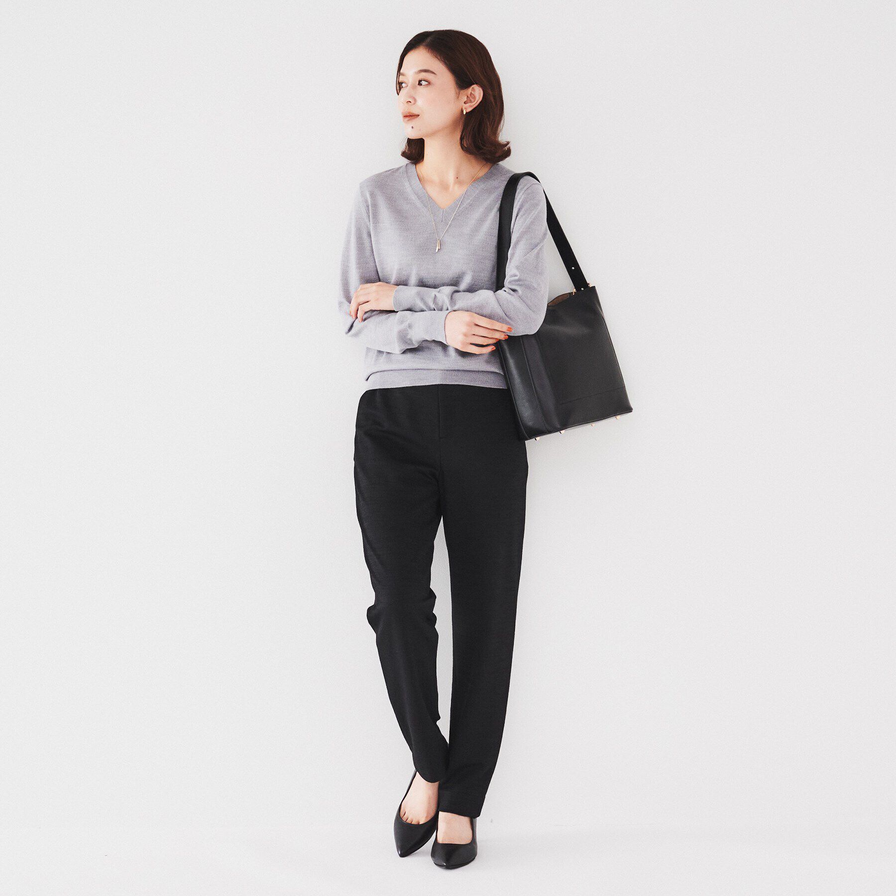 UNTITLED「【通勤スーツ】ウール混ジャージ テーパードパンツ」|その他|