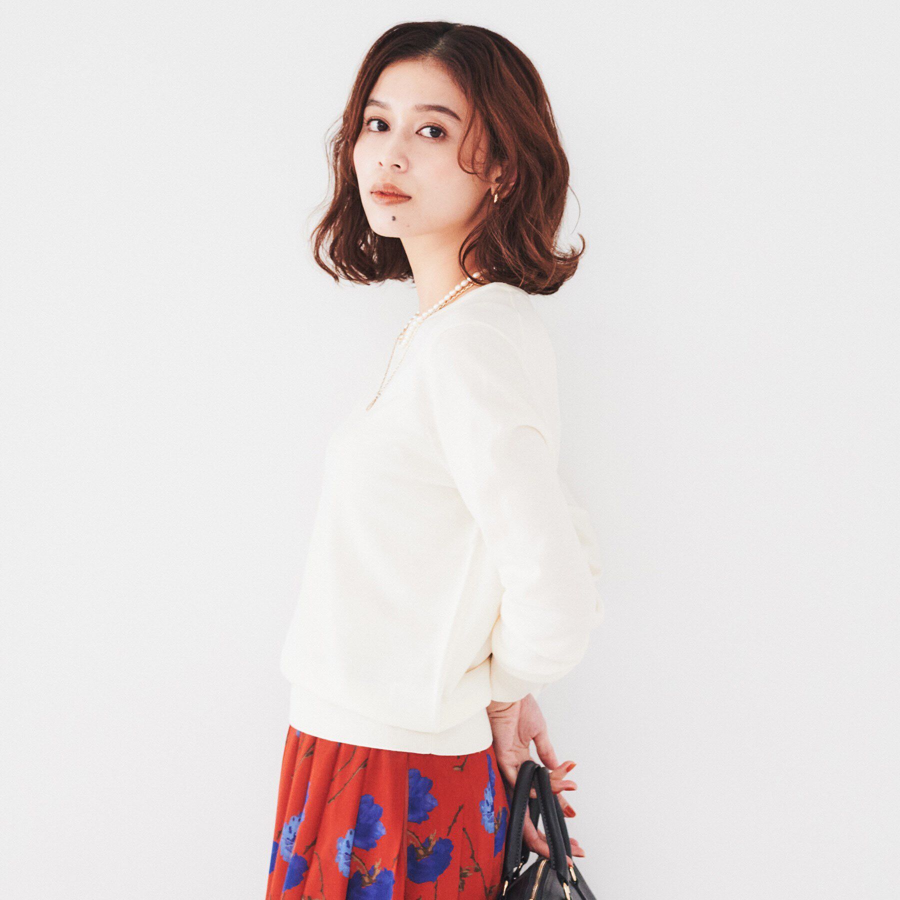 UNTITLED「【アンサンブル可能/8色展開】ウール クルーネックプルオーバーニット」|ニット・セーター|