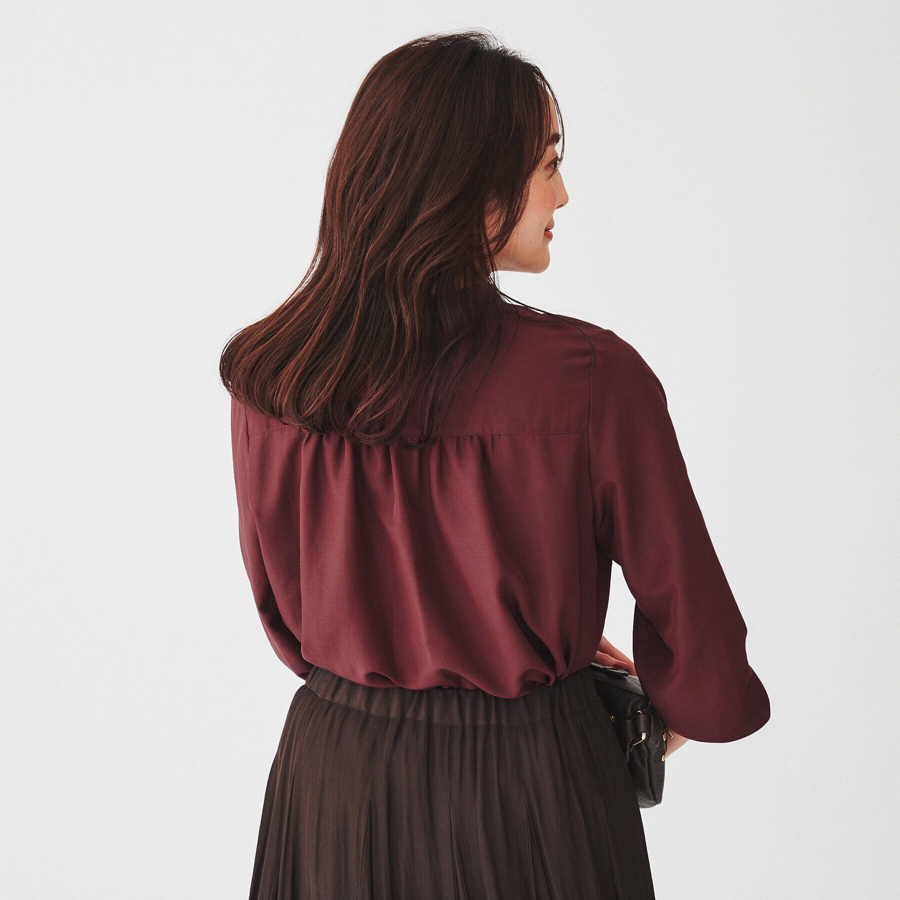 UNTITLED「【オンオフ使える/洗える】長袖フリルブラウス」|シャツ・ブラウス|