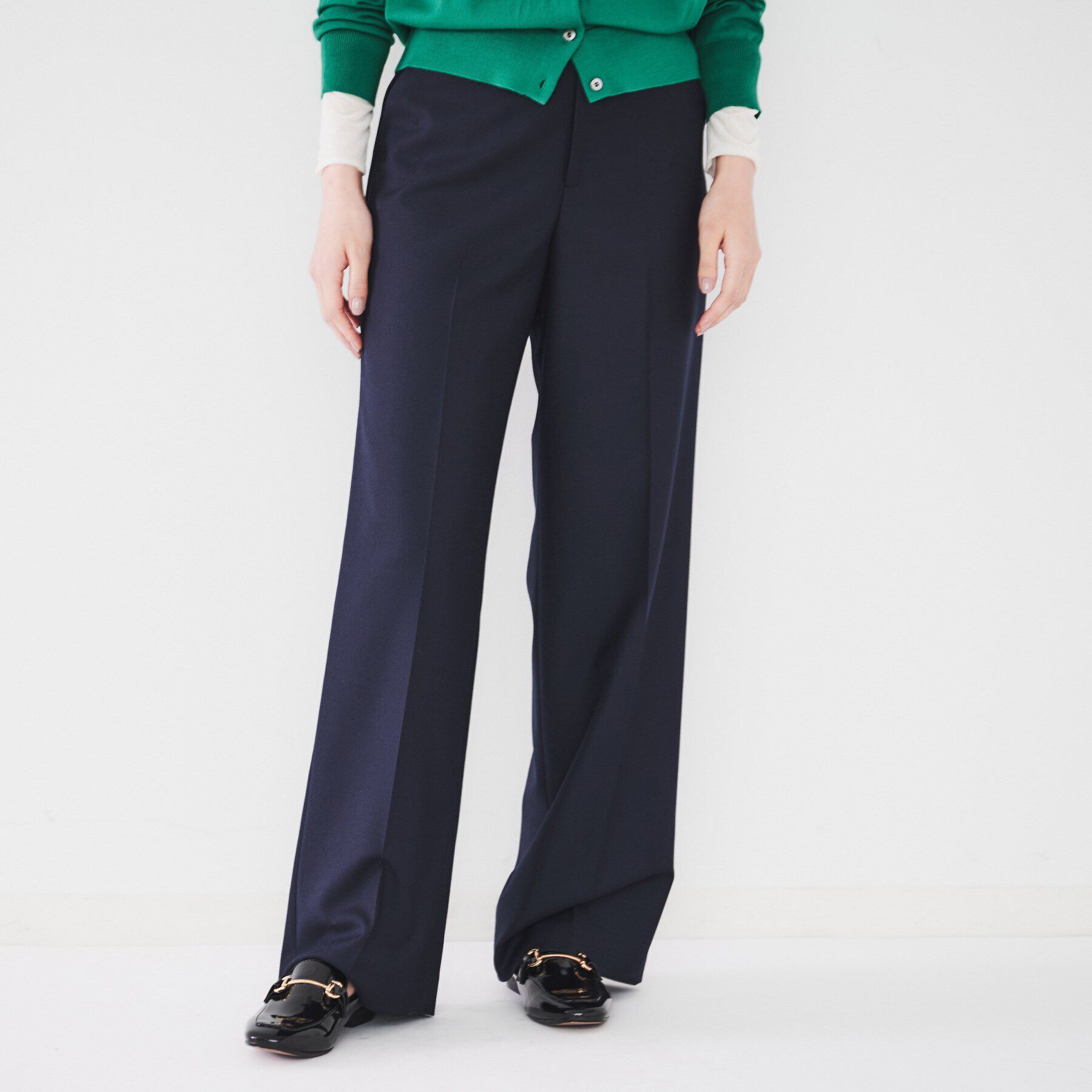 UNTITLED「【後ろウエストゴム/日本製/センタープレス】ミルドワイドパンツ」|その他|