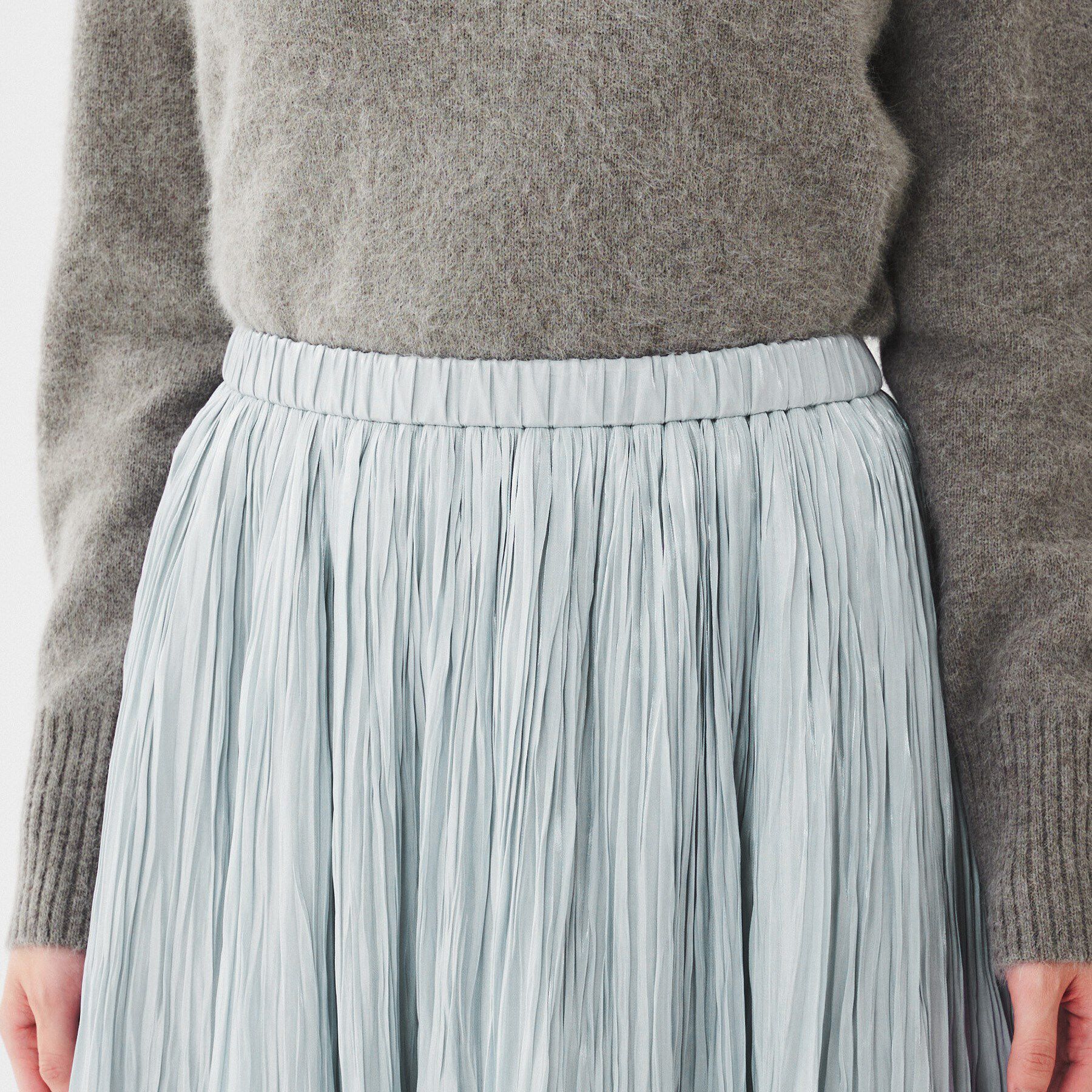 UNTITLED「【ウエストゴム/洗える】シアープリーツスカート」|スカート|