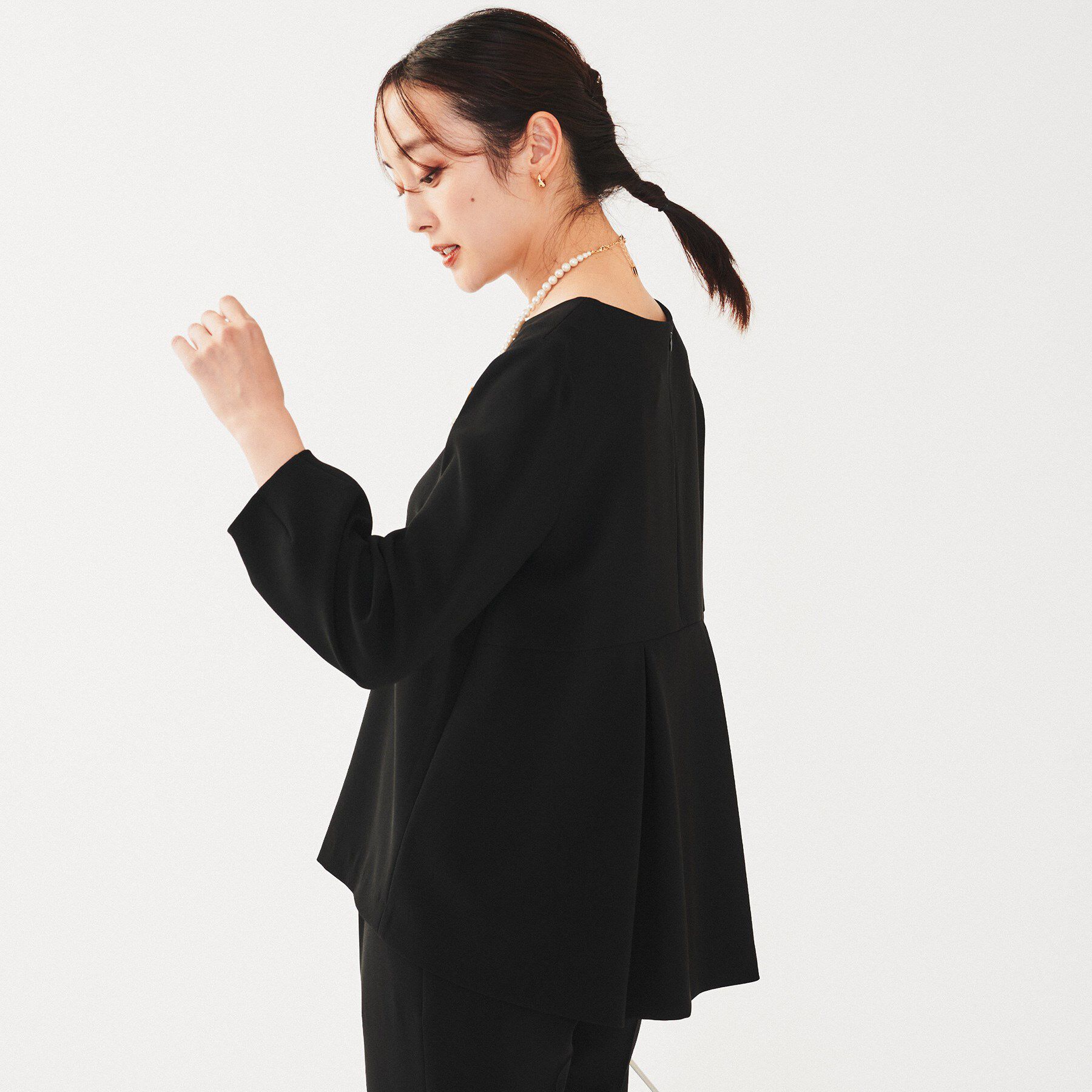 UNTITLED「【セットアップ可能】ペプラムブラウス」|シャツ・ブラウス|