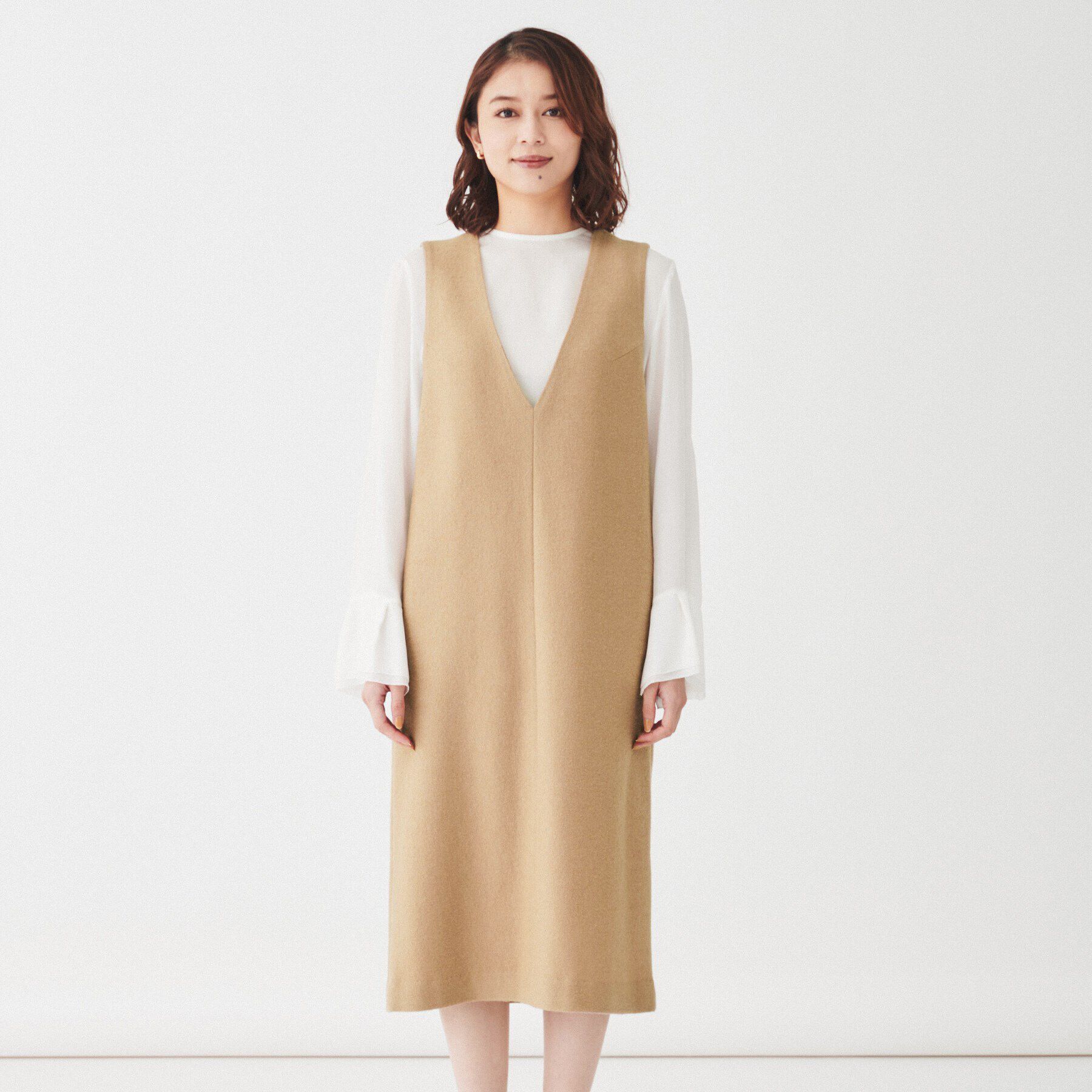 UNTITLED「【きれいめ/ポケット付】ブークレジャンパースカート」|ワンピース|