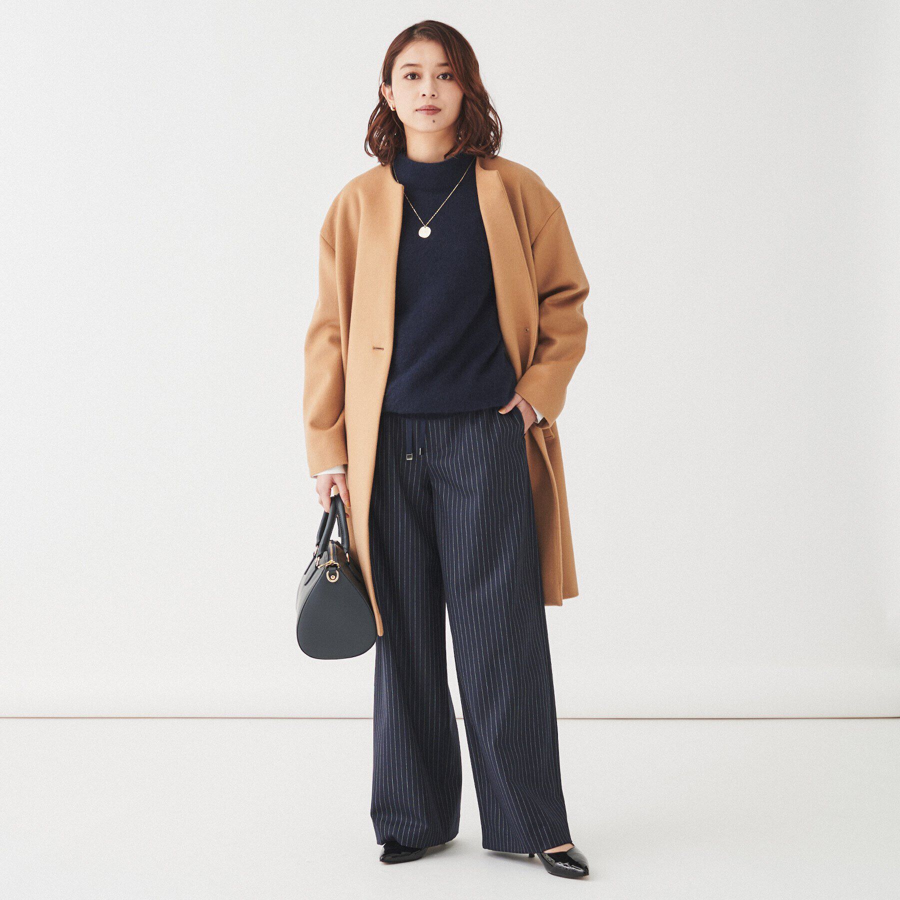 UNTITLED「【ウエストゴム/ワイド】ストライプイージーパンツ」|その他|