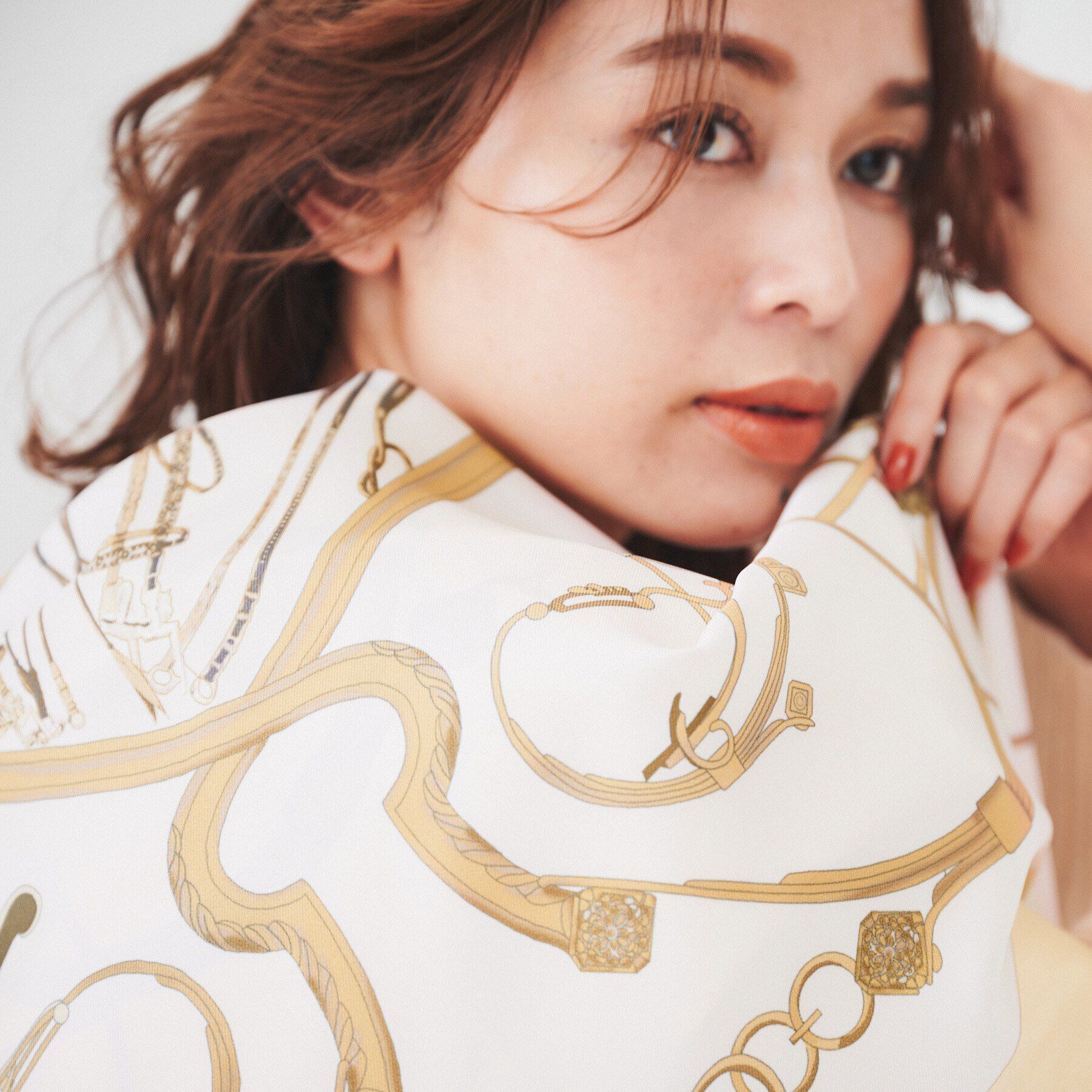 UNTITLED「【手洗い／88cm正方形】バイカラーハーネススカーフ」|バンダナ・スカーフ|