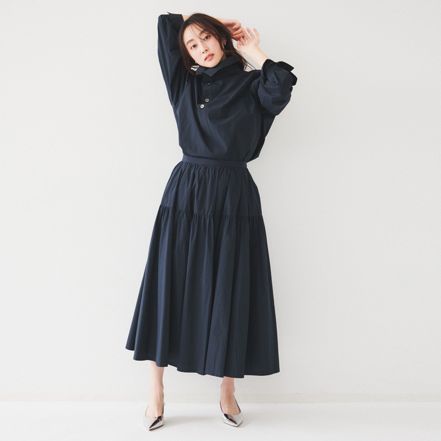 UNTITLED「ライトコットン ティアードスカート」|スカート|