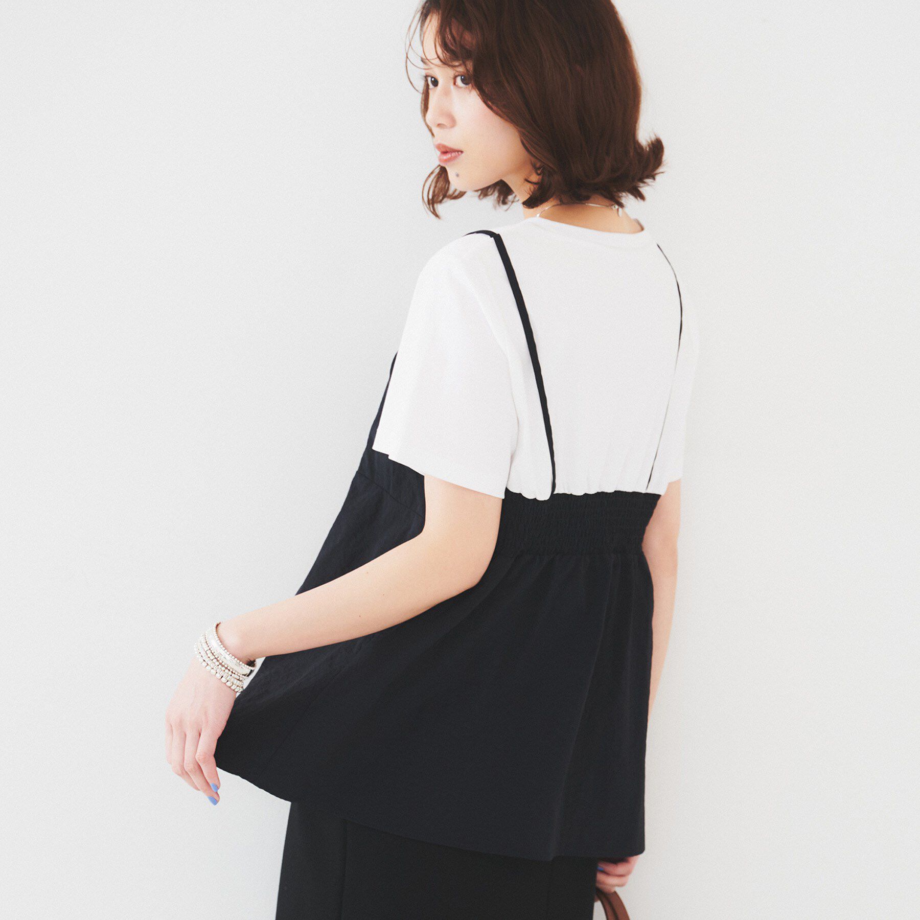 UNTITLED「【洗える/Tシャツ】ビスチェドッキングプルオーバー」|Tシャツ・カットソー|