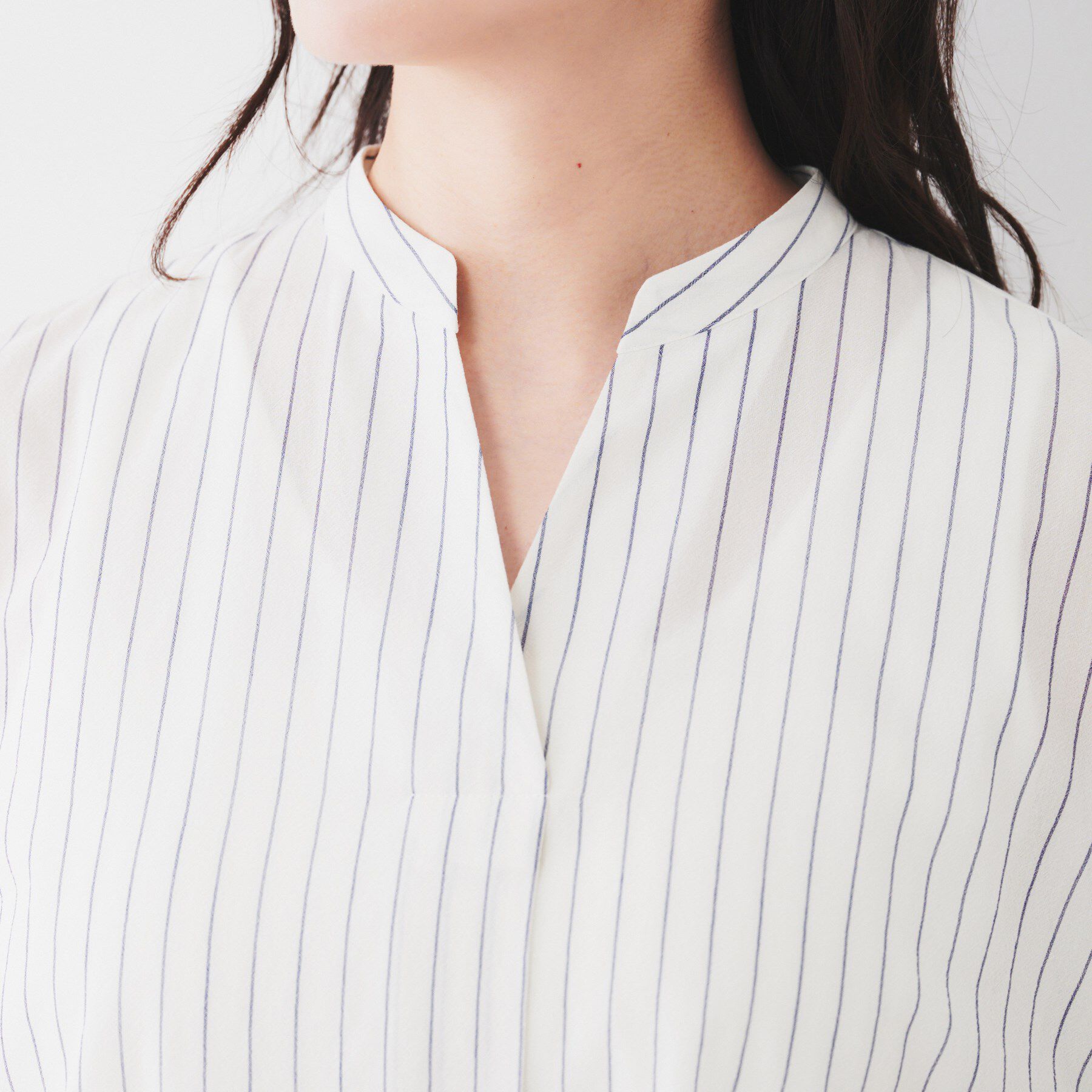 UNTITLED「【洗える/スキッパー】フレンチスリーブシアーブラウス」|シャツ・ブラウス|