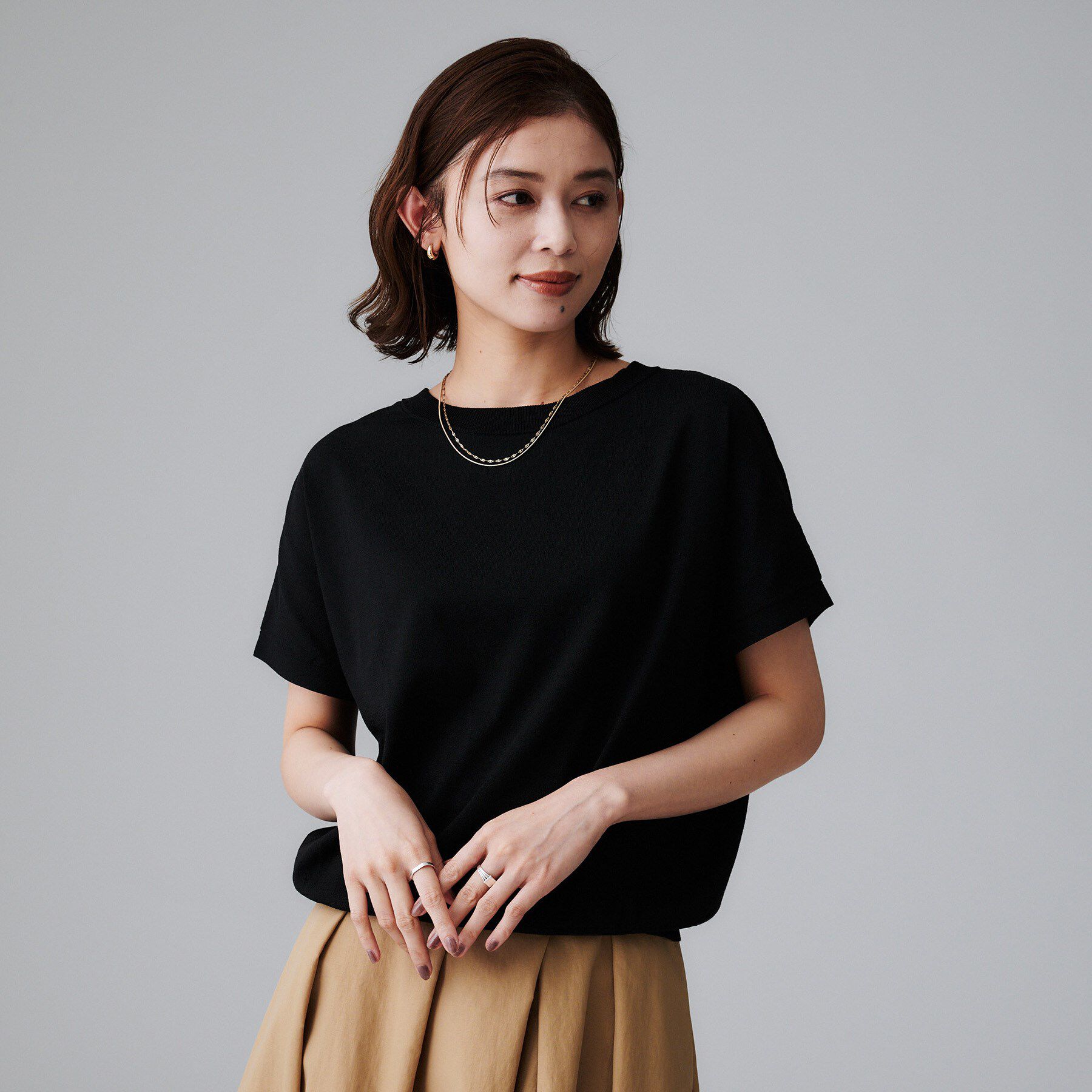 UNTITLED「【洗える/前後2WAY】ネックプルオーバーニット」|ニット・セーター|