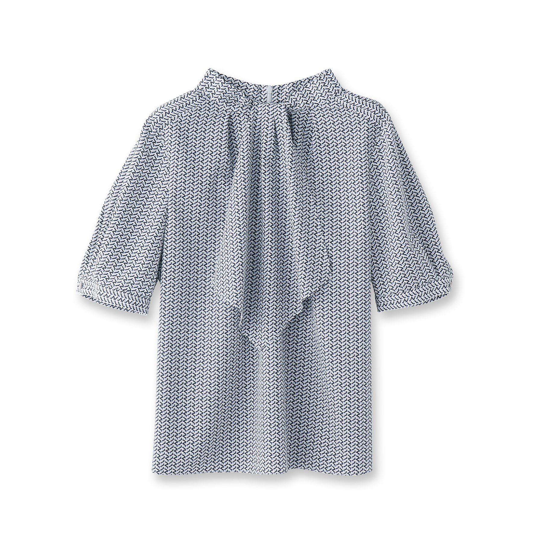 UNTITLED「【通勤/オフィス】ジオメ柄ボウタイブラウス」|シャツ・ブラウス|