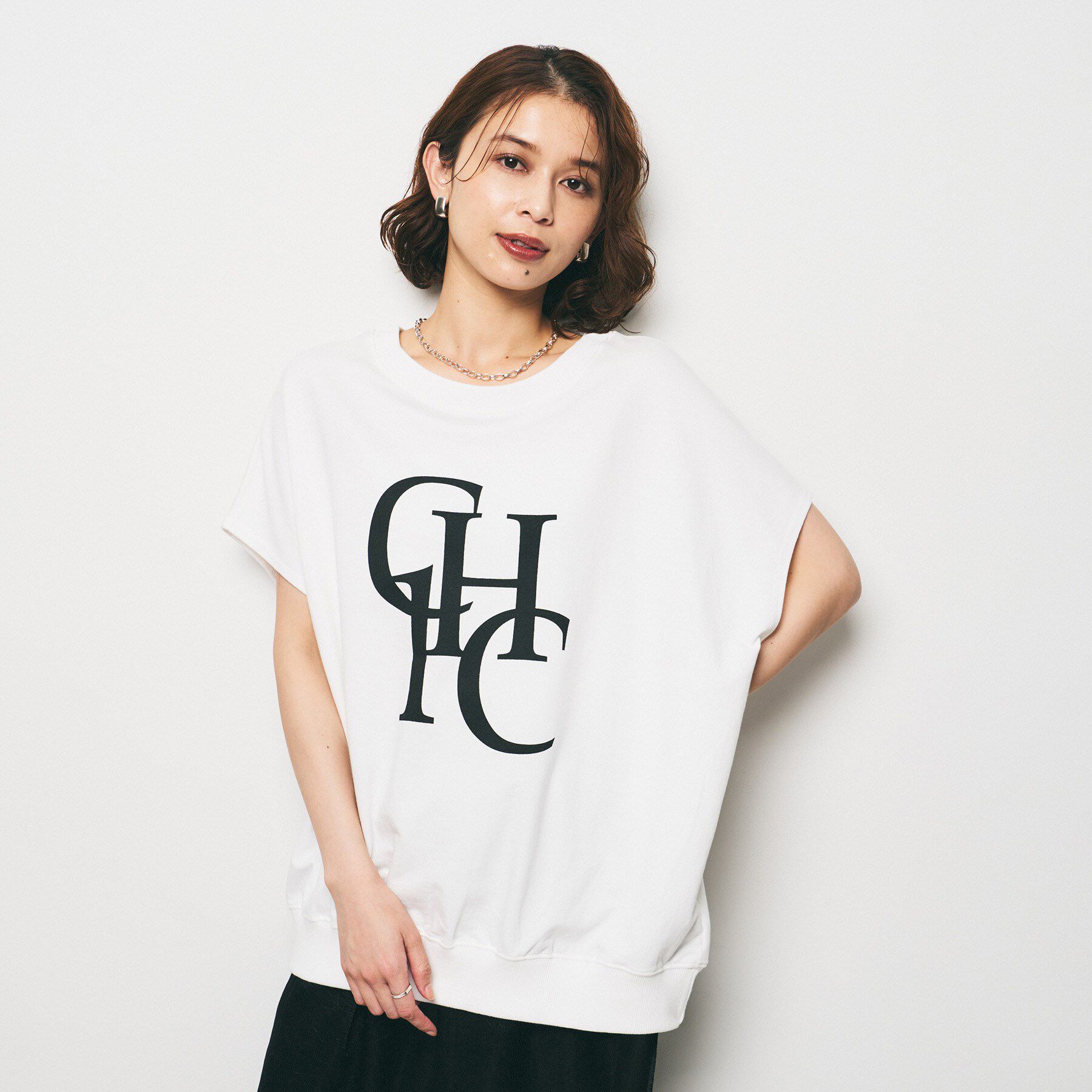 UNTITLED「【CHIGNON】別注 ミニ裏毛フレンチスリーブプルオーバー」|Tシャツ・カットソー|ホワイト(001)