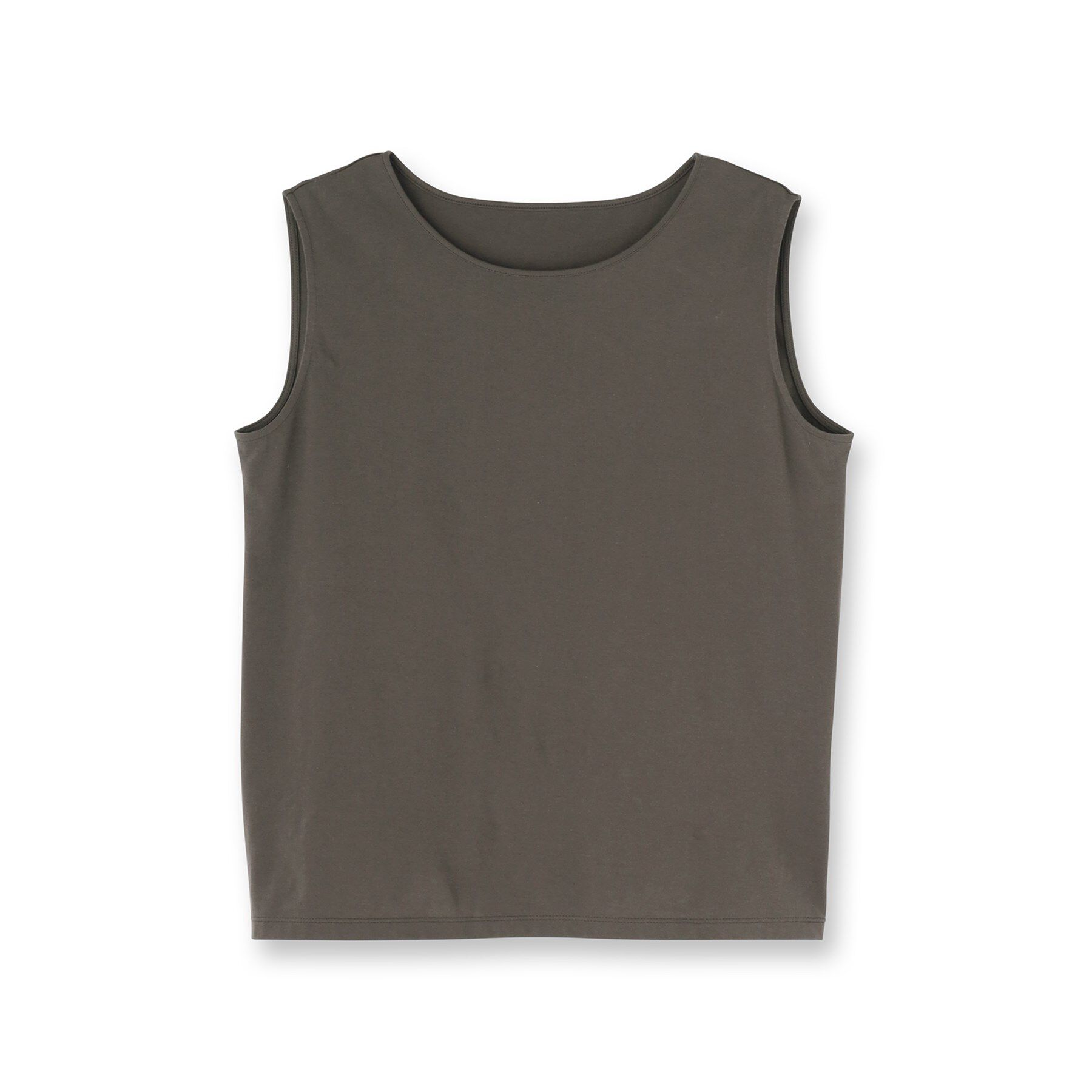 UNTITLED「【接触冷感／コットン100／洗える／丸首】ノースリーブ天竺プルオーバー」|Tシャツ・カットソー|