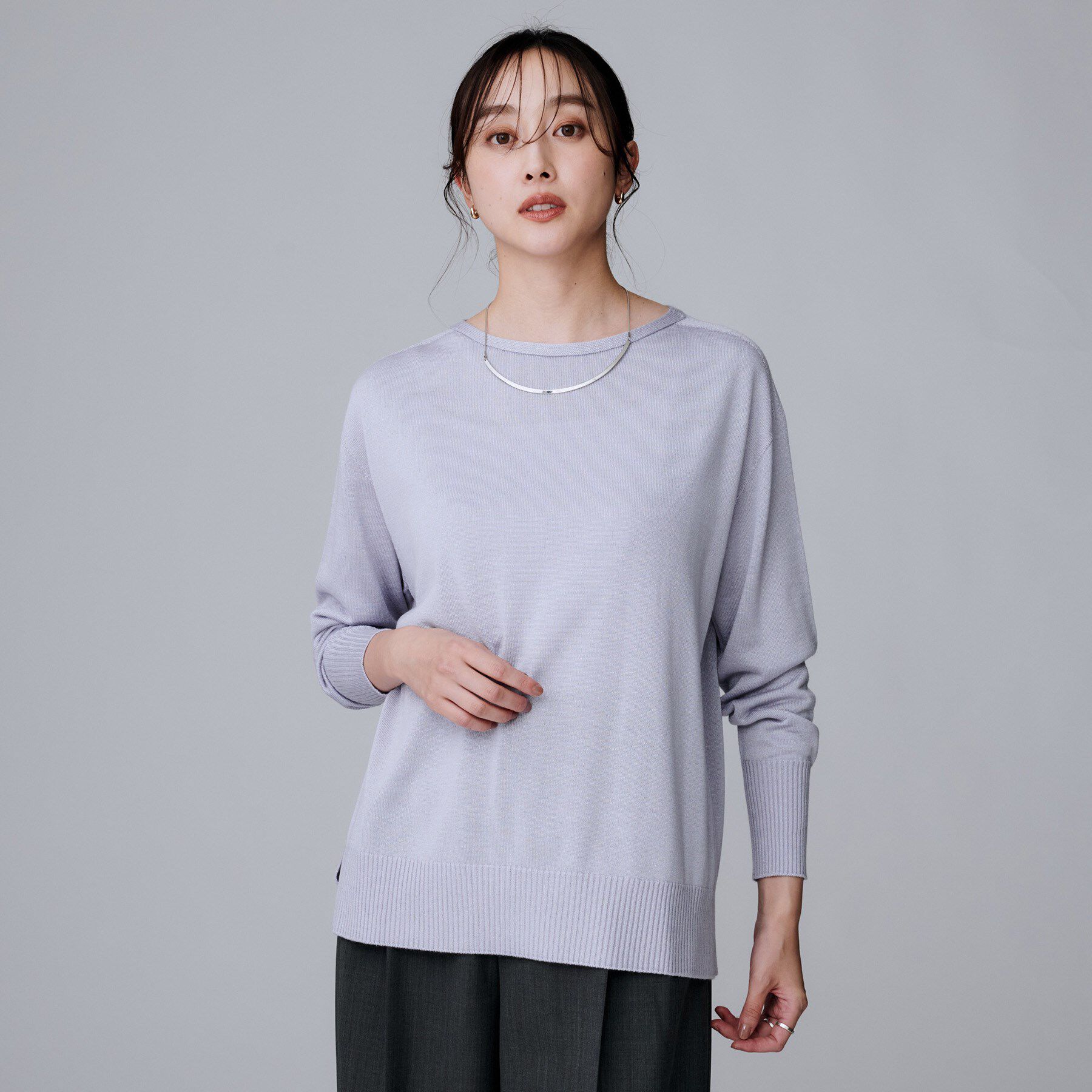 UNTITLED「【8色展開/体型カバー】魅せるタイムレスニット」|ニット・セーター|