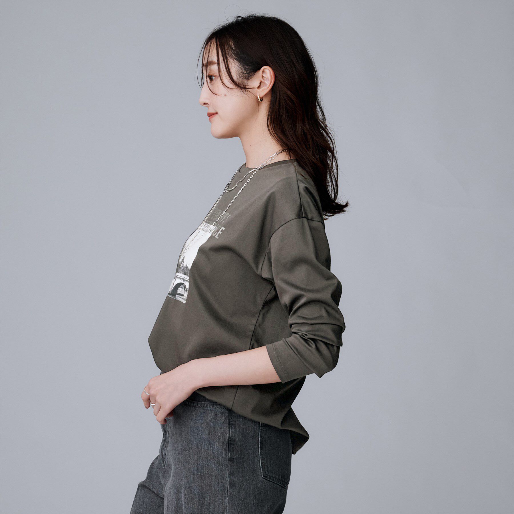 UNTITLED「【洗える/コットン100%】グラフィックロンT」|Tシャツ・カットソー|