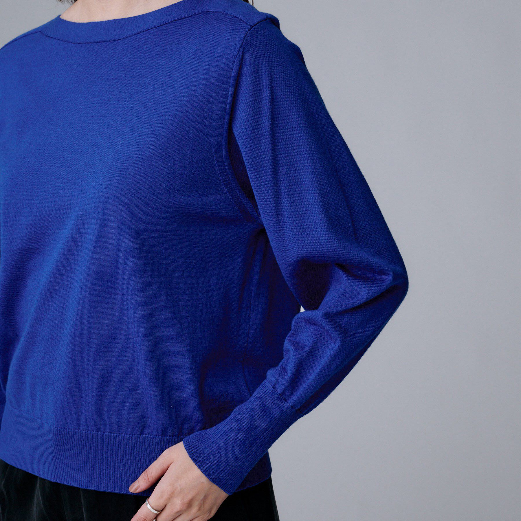 UNTITLED「【アンサンブル可/洗える】シルクウールカシミヤ ドルマンスリーブニット」|ニット・セーター|